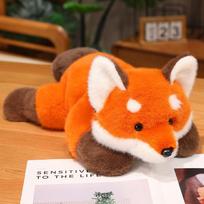 Nauja serija gulinčių animacinių meškėnų pliušinių žaislų, maža lapė, ilga pagalvė, miela dovana mergaitėms 30cm  0.3kg orange