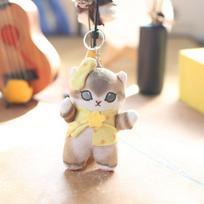 Cute Cute Shark Cat Pendant Plush Toy Doll Kitten Bag Hanging Keychain Doll Doll 15cm gray