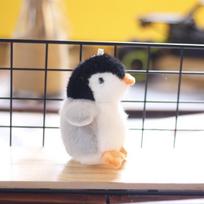 Ins Mielas Mažas Pingvinas Pakabukas Pliušinis Žaislas Lėlė Mini Lėlė Krepšio Pakabinamas Ornamentas Raktų Pakabukas 12cm black