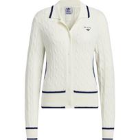 Adidas Originals Retro Cardigan Ss25 Sporty Club Brand Logo Vintage Casual Sports Long Sleeve Knitwear Women cardigans Han-Jade-White JM8017 L
