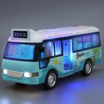 Mokykliniai autobusai Žaislai Automobiliai Liejami plastikiniai maži automobiliai Miesto autobusai su garsu ir šviesa Trinties varomi automobiliai Žaisti žaislai Dovana vaikams 1pcs