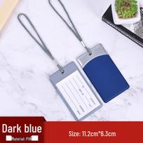 Customizable Multi-Color PVC Luggage Tag with String & Info Card tamsiai mėlyna spalva