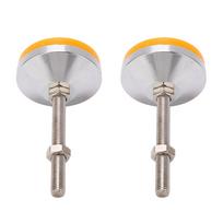 2pcs Furniture Leg Leveller Carbon Steel Nut Rubber Pad Anti Skid Height Adjustable Furniture Leg Screw
