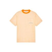 Stone Island Ss23 Marina Series Crew Neck Ribbed Front Pocket Letter Print Short Sleeve T-Shirt Men T-Shirt Orange 7815216X4-V0032 S