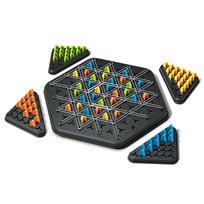 Triggle-Spiel, Triggle-Gummiband-Spiel, Interaktives Steckspiel,Dreiecksschach-Brettspiel, Denksport-Strategie-Puzzlespielzeug One Size juoda