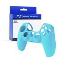 Silikoninis žaidimų pultelio dėklas Neslystanti apsauginė danga PlayStation 5 Dual Sense žaidimų priedams šviesiai mėlyna spalva