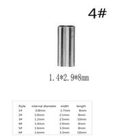 Connector High Quality Stainless Steel Fishing Wire Tube Double Copper Tube Line Crimping Sleeves 1.4x2.9x8mm