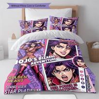 JoJos Bizarre Adventure Duvet Cover Comfortable Cozy, Children Bedding Gift Set, Extra Large  Multiple Sizes -HE30 135x200cm blue