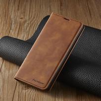 Atverčiamas odinis dėklas, skirtas Samsung Galaxy A13 A53 A33 A73 A12 A22 A52 A32 A42 5G A03S A02S A51 A31 A71 A21S A50 A30 A70 piniginės dangtelis Galaxy S20 ruda