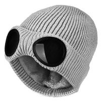 Akiniai Kepurė Ausų Apsauga Vyriškos kepurės Beanie Megztos kepurės Slidinėjimo kepurė Moteriškos vilnonės kepurės Korėjietiški Beanie kepurės pilka