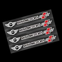 4 vnt. Automobilio dekoravimo lipdukai Sportinis lipdukas Lipduko priedai MINI One Cooper JCW Countryman Clubman Cabrio Paceman Coupe djpxh44 gray
