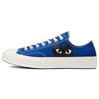 Comme des Garçons PLAY x Converse Chuck 70 Low Mėlyno kvarco Unisex sportbačiai Egreto juodi 171848C 35 white