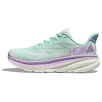 HOKA  Clifton 9 Wide Sunlit Ocean Lilac Mist Women Sneakers Green 1132211-SOLM 37 white