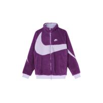 Nike Womens Big Swoosh Reversible Boa Jacket (Asia Sizing) Purple Men Outerwear BQ6546-570 L white
