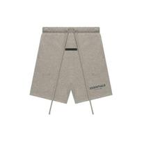 Fear of God Essentials Logo Sport Mid-Waist Shorts Unisex Bottoms Charcoal Oatmeal FOG-FW21-148 XS gray