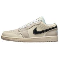 Air Jordan 1 Low SE Sanddrift Glacier Blue Women Sneakers Cream Black Muslin HQ3440-101 36