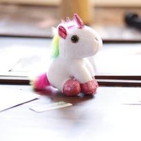Ins Mielas Mielas Vienaragio Pakabukas Pliušinis Žaislas Ponio Lėlė Krepšio Pakabukas Raktų Pakabukas 13 cm. gray