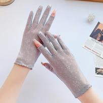 Sunscreen gloves summer thin UV protection ice silk lace one size fits all