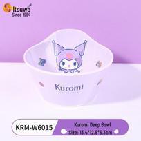WUHE Sanrio Kuromi Melamine Deep Baby Bowl Set (5-Pack) white