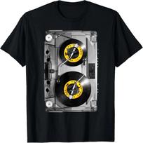 Hip Hop Rap Mixtape Cassette DJ Retro 90s DJ Vinyl Player T-Shirt S juoda