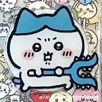 Chiikawa & Jiikawa Cartoon Airbag Phone Holder - Cute, Foldable, Rotating, Anti-drop Cushion black