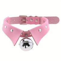 Vintage Gothic Choker Necklace With O-Ring & Bell - Y2K Punk Faux Leather Collar For Everyday & Party Wear Valentine'S Gift