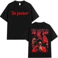 Pop Singer Artist The Weeknd Double Sided Print Tee Mens Clothes Tshirt Aesthetic Cotton Tshrit Short Sleeve Loose Cozy T Shirt S juoda