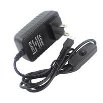 5V 3A Power Adapter with Switch for Raspberry Pi 3B+/3B, UK/EU/AU Standard, 1m Cable