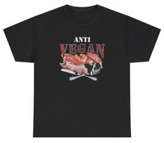 Anti Vegan TShirt Funny Meat Carnivore Diet Gym Offensive Pump Cover Graphic Tee S įvairiaspalvis