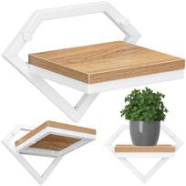 Doron White Craft Metal Wall Flower Stand