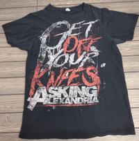 Asking Alexandria Tour Retro style Black T shirt Heavy Cotton NH23440 Unisex T-Shirt M gray