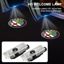 For Alfa Romeo 147 159 156 Giulietta Giulia Mito Spider Alpha Nheadrest 2Pcs Car Door Welcome Light HD LED Projector Welcome Light