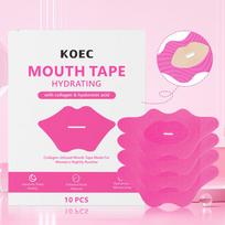 KOEC Hydrating Sleep Mouth Tape 10pc Lip Patch for Moisture Lock, Breathable Nighttime Lip Care 10pcs