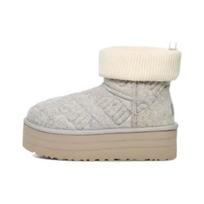 UGG  Classic Mini Platform Felted Boot Grey Women Sneakers 1144047-GREY 39 white