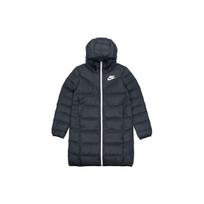Nike pūkinė dvipusė šilta vidutinio ilgio striukė su gobtuvu Moteriška striukė Juoda CU0285-010 XS black