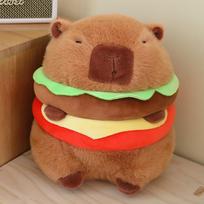 Hamburgeris Kapibara Lėlė Mielas Kapibaros Pliušinis Žaislas Didelė Lėlė Berniukui ir Mergaitei Gimtadienio Dovana 20cm  0.22kg