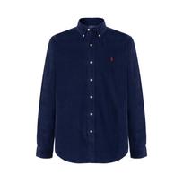 Polo Ralph Lauren SS23 Solid Logo Embroidered Shirt Men Shirts Navy-Blue MNPOWOV16822578-410 S blue