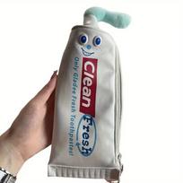 Squeeze The Fun,toothpaste Tube Pencil Pouch For Creative Smiles,paste & Play, Cute Collapsible Pen Tube For School Buddies balta