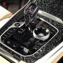 Premium Black Carbon Fiber Vinyl Wrap Stickers for Car Body Internal External Decoration Vinyl Wrap Decal DIY Car Accessories 10cmx150cm gray