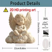Porcelianinė angelo lėlė Akrilinė statulėlė: Namų ir miegamojo dekoravimo ornamentas Size as Picture