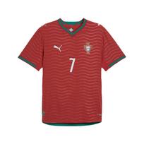 Puma Portugalija 2026 Autentiškas namų žaidėjo marškinėlis Cristiano Ronaldo 7 Drėgmę sugeriantis V formos iškirptės trumpomis rankovėmis futbolo marškinėlis Vyriškas marškinėlis 788140-77 L brown