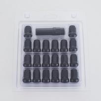 32mm bendras ilgis ratų veržlės m12x1.25 , m12x1.5 Ratų veržlės su 1 raktu su 3/4 (19 mm) ir 13/16 (21 mm) šešiakampis M12x1.25 juoda