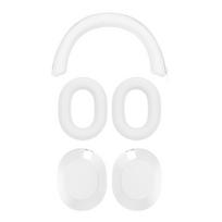 3Pcs Silicone Headphone Cover Headbeam/Earmuff Sleeve/Shell Replacement Headphone Pads Headphone Ear Cushion for Sony WH-1000XM6 balta