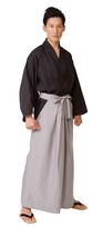Clearstone Samurai Costume Black Unisex Men's Halloween Kimono Hakama 2-Piece Outfit juoda