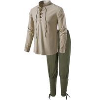 2 vnt. Vyriškų viduramžių riterių kostiumų rinkinys Renesanso Cosplay piratų marškiniai Kelnės su kulkšnimis, skirtos Helovino medvilniniams skalbiniams 3XL gray