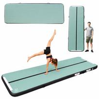 Pripučiama gimnastikos mata „Drop-stitch“, žalia, 300 × 100 × 10 cm