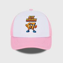 Trendy Cartoon 67 Six Seven Sponge Mesh Cap - Adjustable Street Style Unisex Baseball Cap - Lightweight, Breathable, and Adjusta white