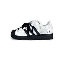 Adidas Originals Superstar 2 Slip Resistant Abrasion Resistant Low top Skateboard Shoes Unisex Black White JI0124(Team502-) 44 black