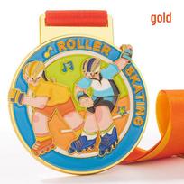 Custom Youth Roller Skating Championship Freestyle Medal auksas
