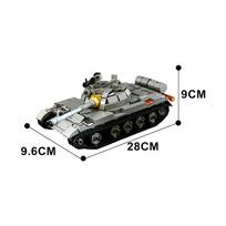 Gobricks T-55A Medium Tank Building Blocks Model Army Military Tank Military Armored Vehicle Bricks Toys Kids Gifts gray